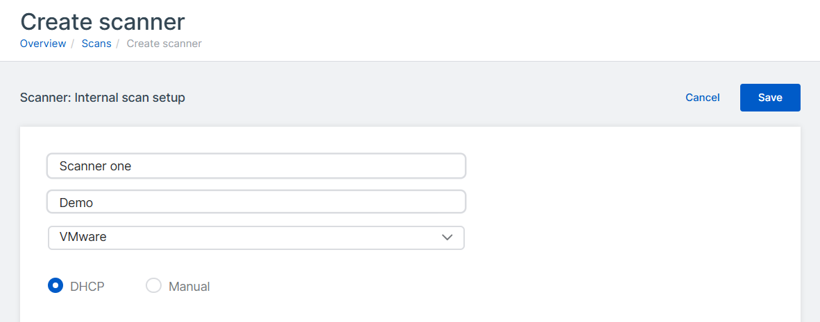 IP-Einstellungen mit ausgewählter Option „DHCP“.