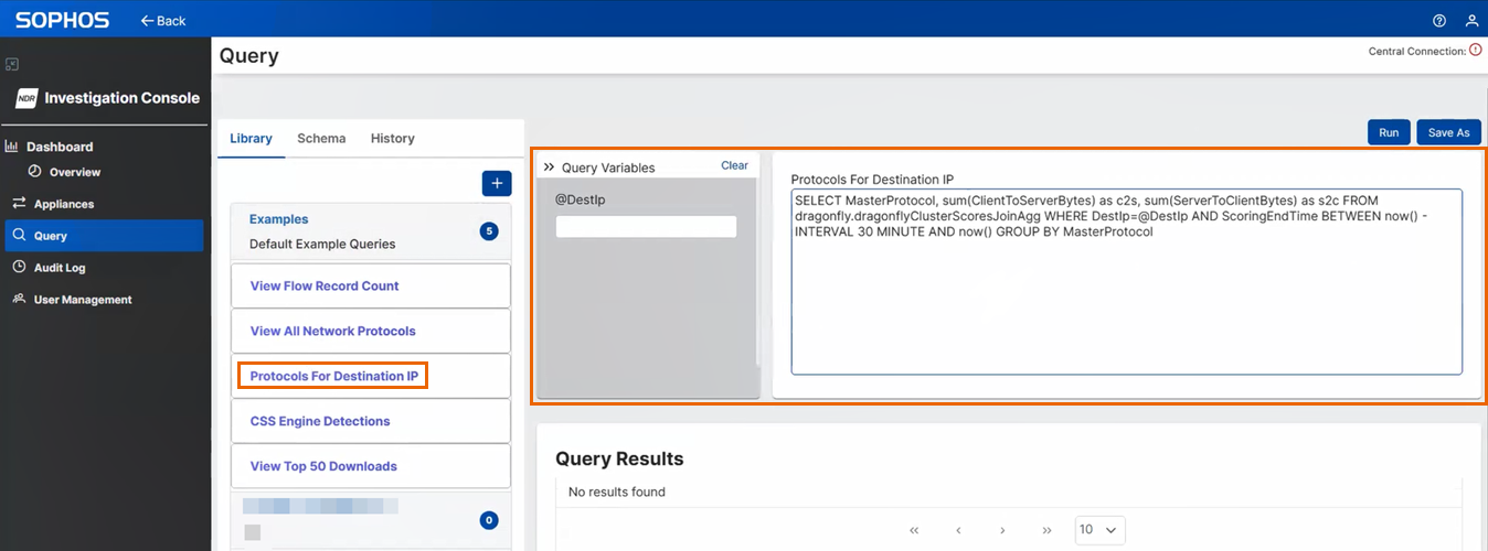Beispiel für NDR-Abfrage.