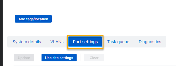 Klicken Sie auf Port-Einstellungen.