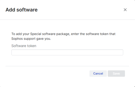 "Add software" dialog.
