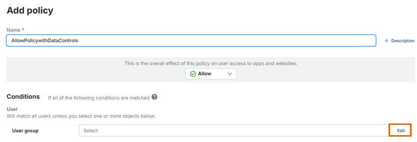 Edit user groups.