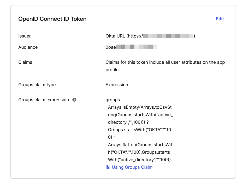OpenID Connect ID Token.