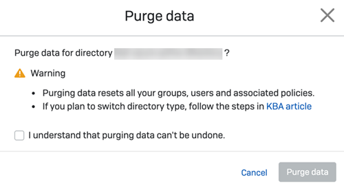 Azure AD purge data