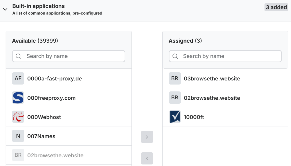 Add built-in applications.