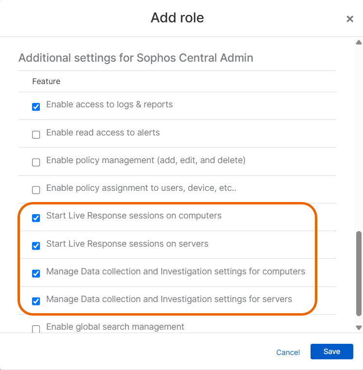 Opciones de configuración adicionales.