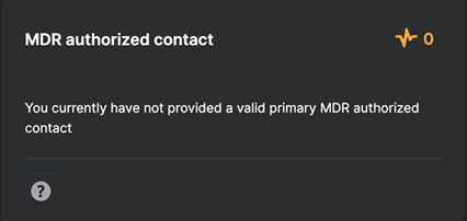 Avertissement de contact MDR.