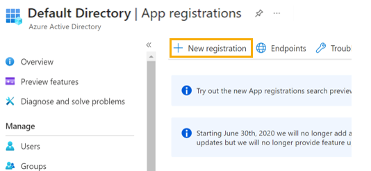 新規登録オプション。