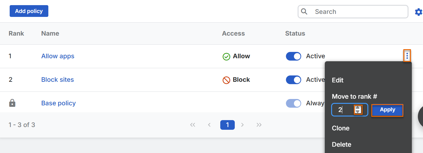 Mostra como alterar a classificação.