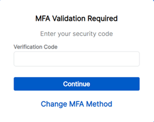 MFA Validation Required.