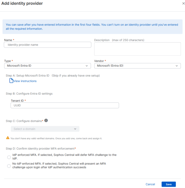 Configurando o Microsoft Entra ID como um provedor de identidade.