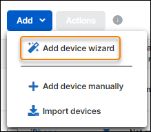 The "Add device wizard" command.