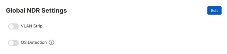 グローバル NDR 設定。