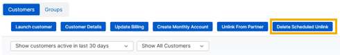 Delete Scheduled Unlink button.