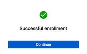 Successful Enrollment.