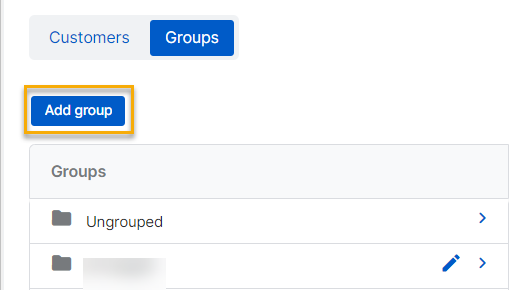 Ajoutez un groupe de clients.