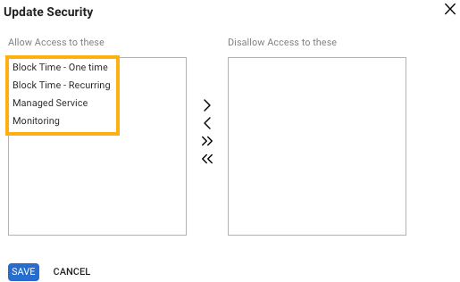 Tipos de contratos permitidos.