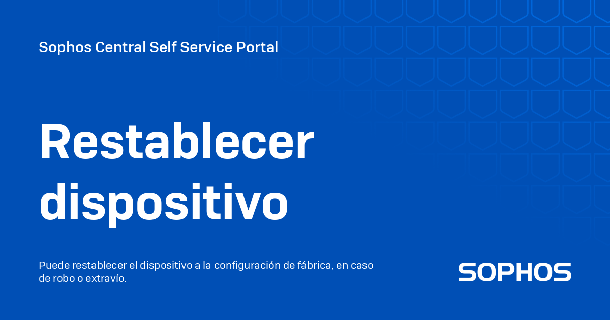 RESTABLECER DISPOSITIVO visual data 6