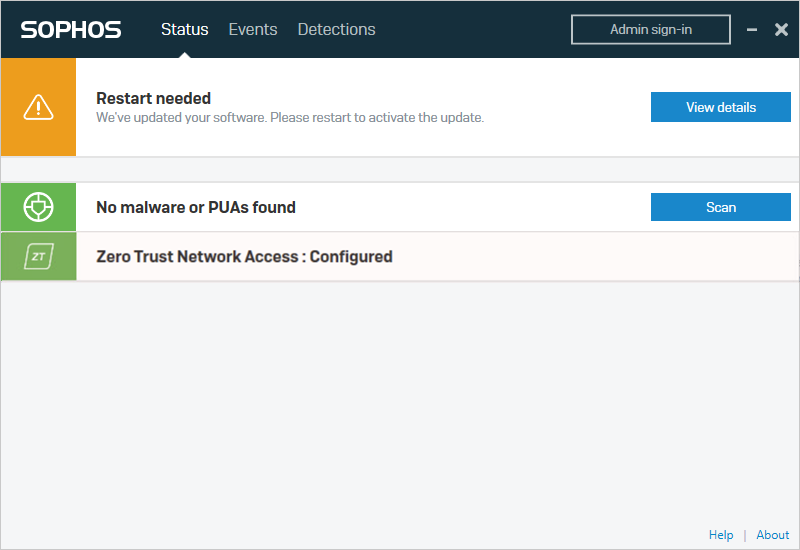 Endpoint status page