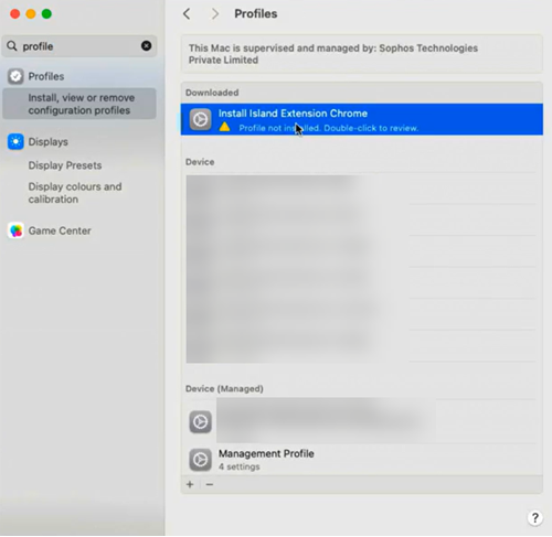Chrome-Konfigurationsprofil.