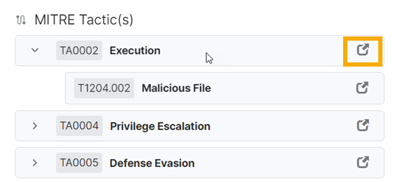 MITRE-Details der Erkennungen.
