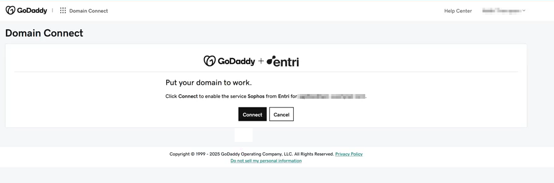 Die Schaltfläche „Connect“.