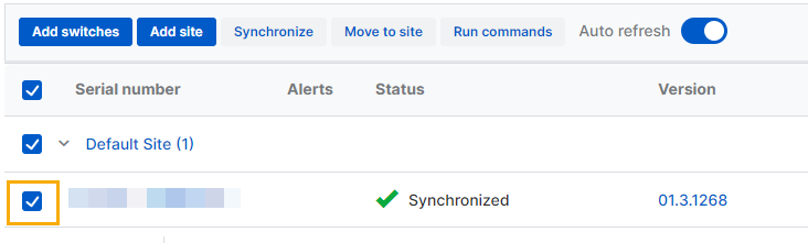 Wählen Sie den Switch.