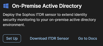 On-Premise Active Directory setup card.