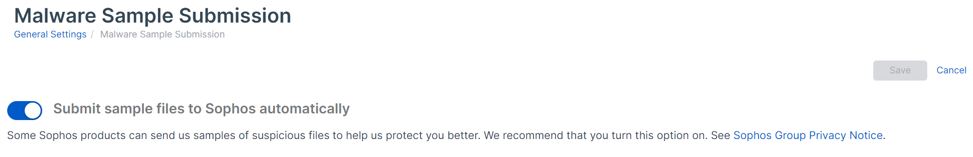 Turn malware sample submission on.