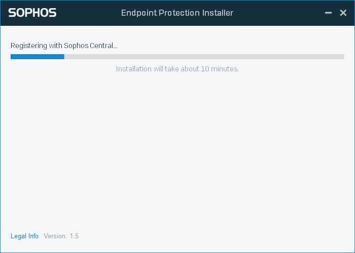 Screenshot of installer progress bar.