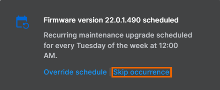 Skip occurence.