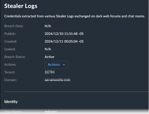 Leak details.