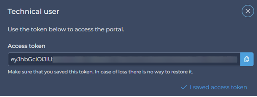 Access token.