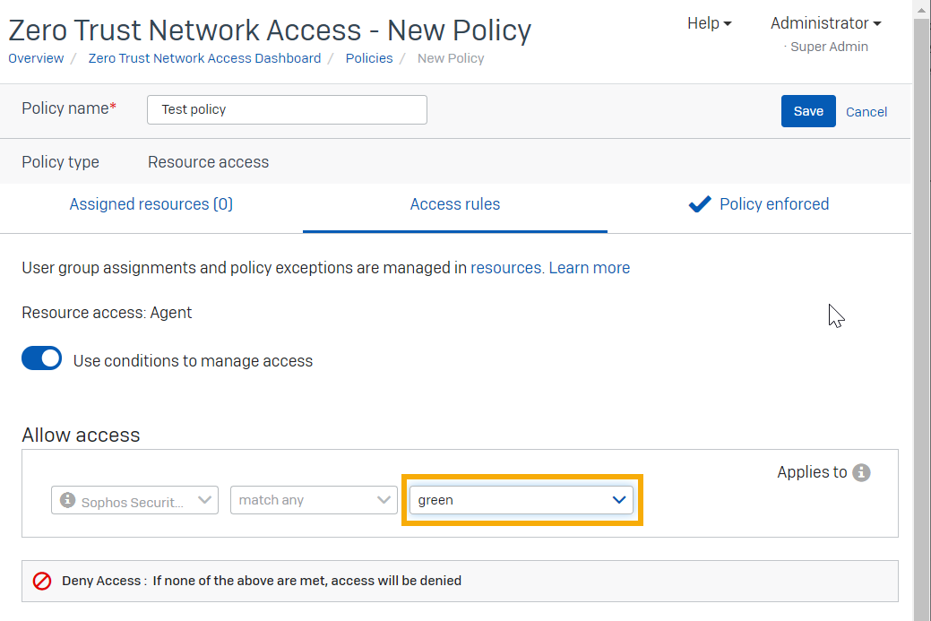 New policy page.