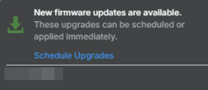 Schedule a firewall upgrade.