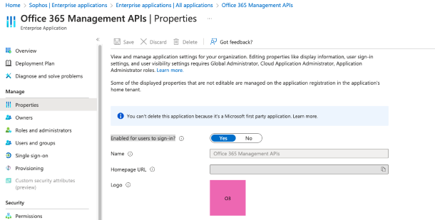 Set parameter in properties.