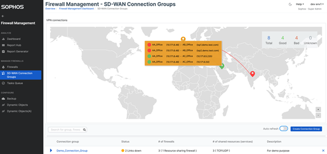 Map showing orange status.