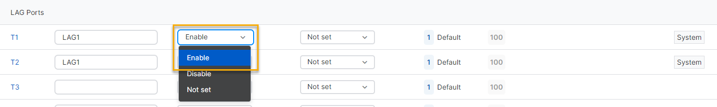 Select Enable.