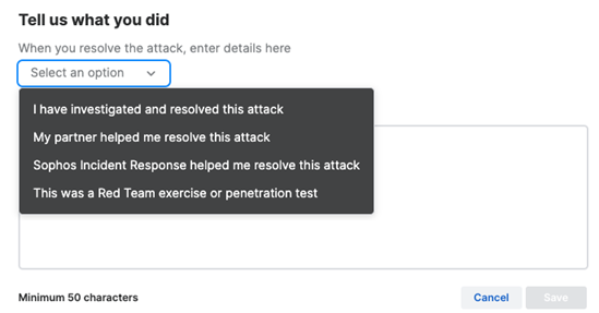 Types of attack resolution.