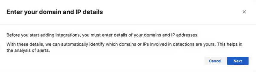 My domains and IPs pop-up.