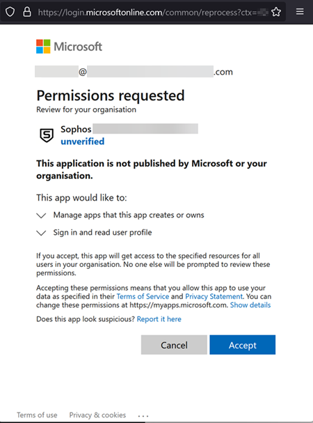 Permissions request.