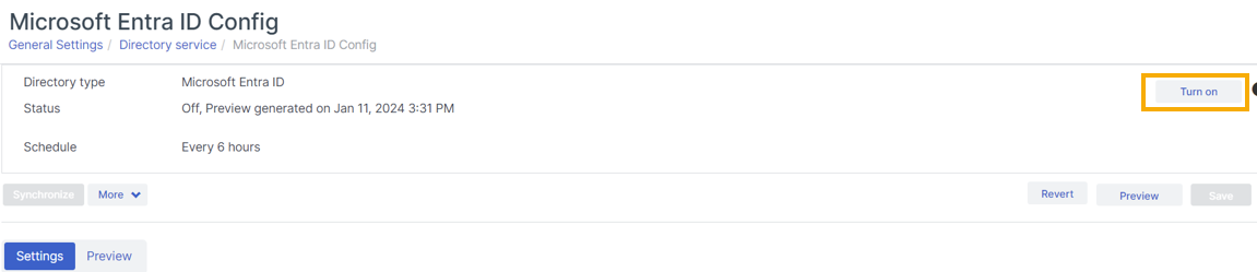 Microsoft Entra ID synchronization turn off.