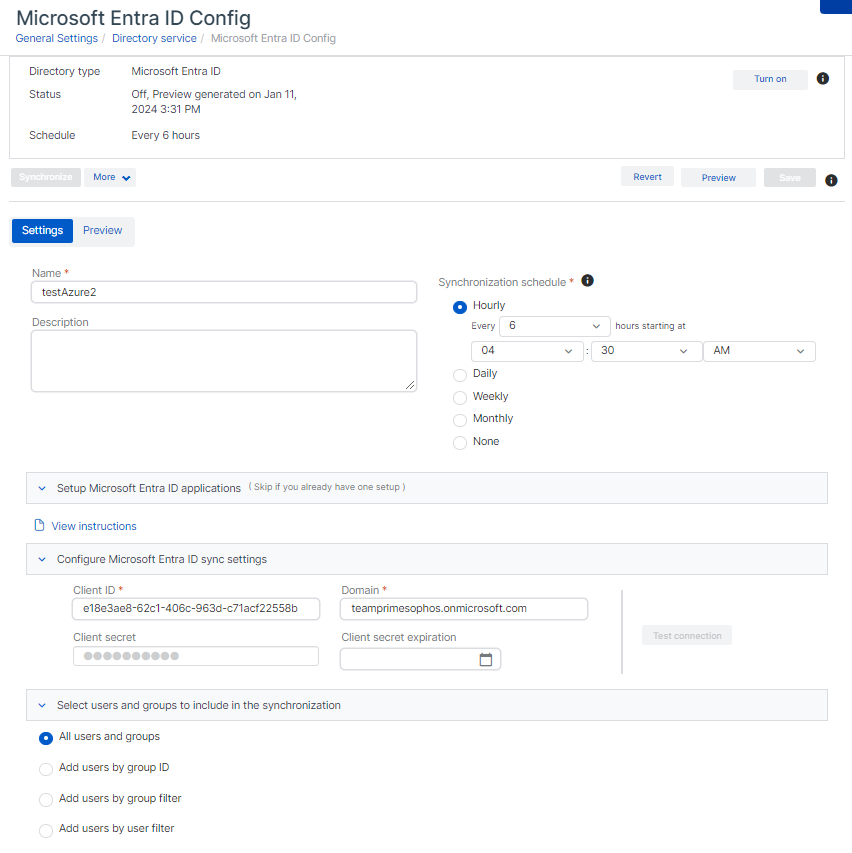 Microsoft Entra ID Edit mode.