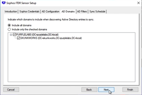 Domain selection.