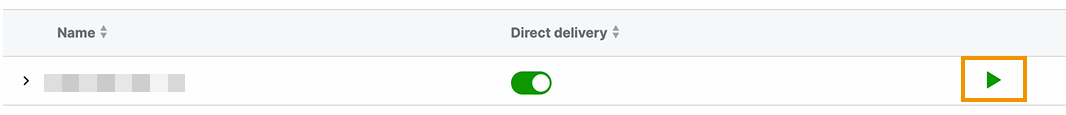 Direct delivery test button.