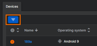 "Show filters" button.