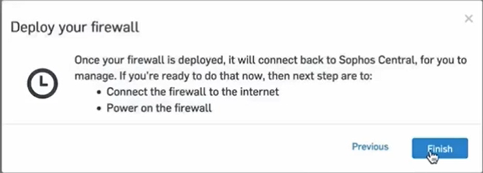 Firewall deployment steps.