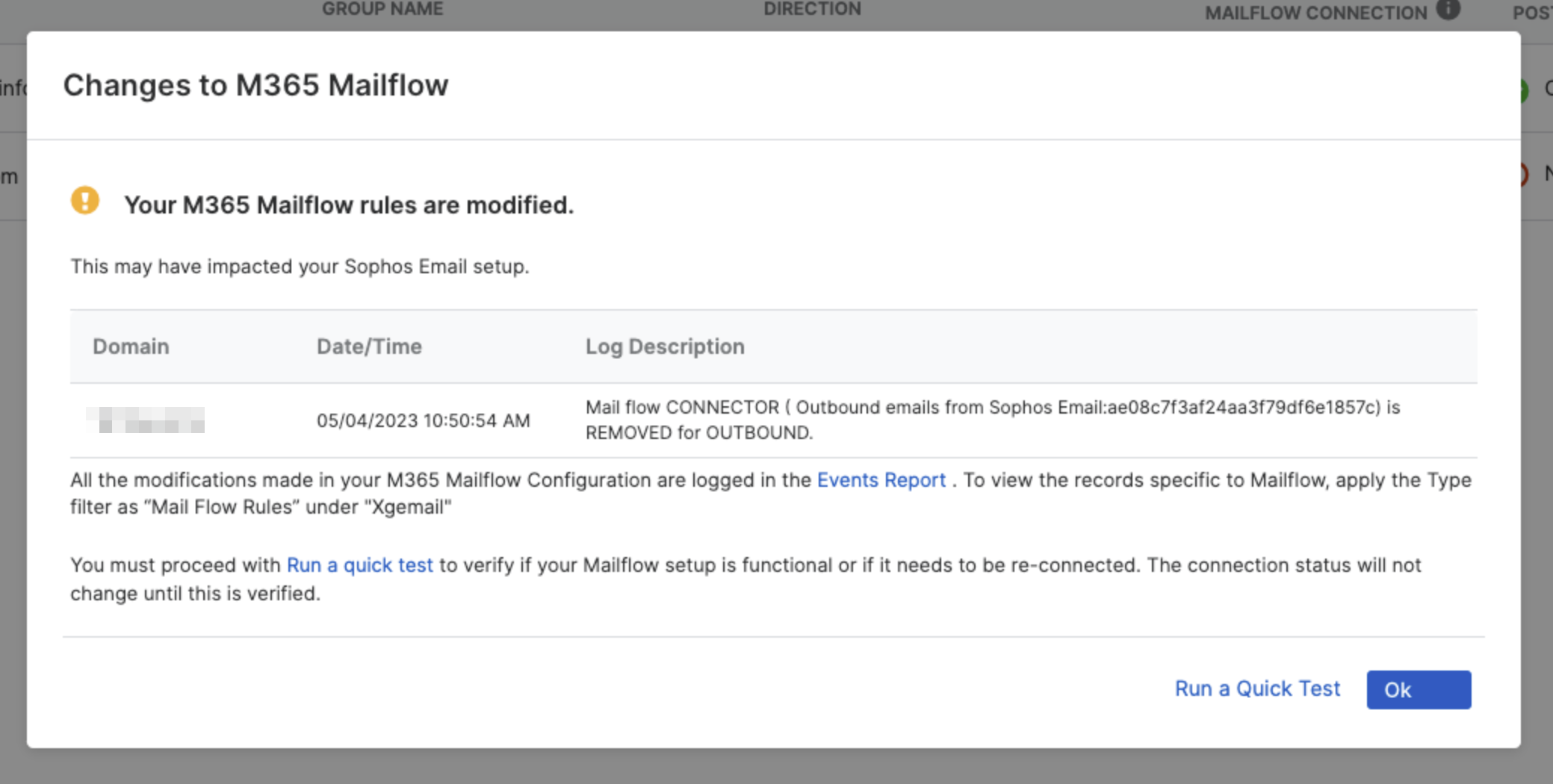 Sophos Mailflow change.