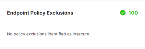 Exclusions check with green checkmark