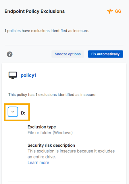 Policy exclusion details