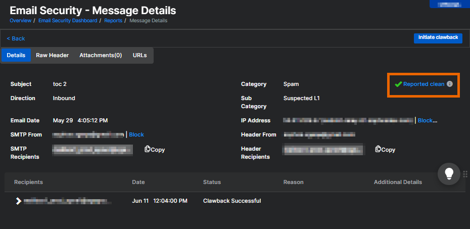 Link to open "SophosLabs Analysis Report".